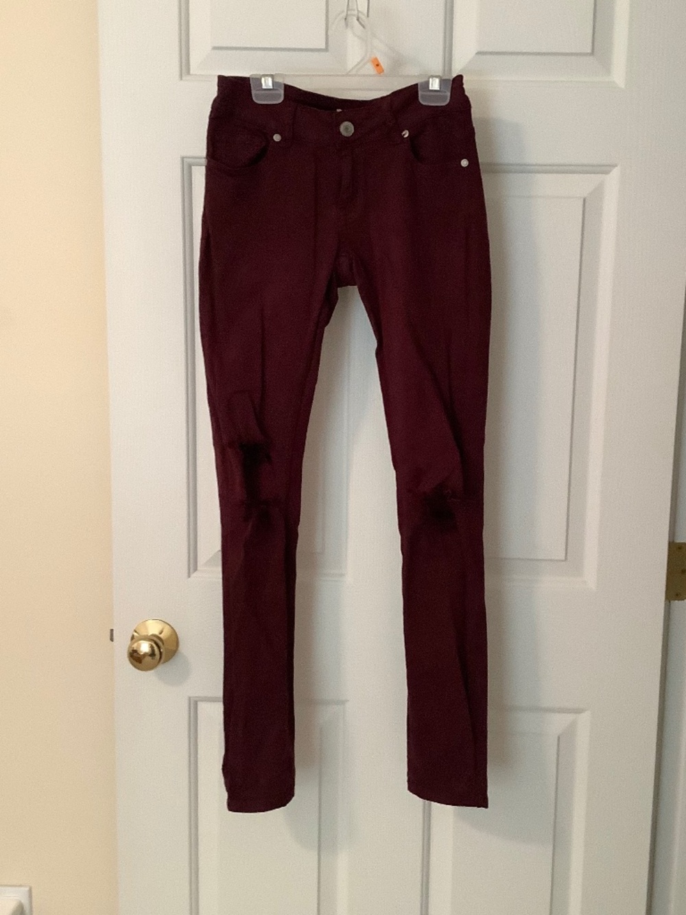 Blue Asphalt Red Wine Skinny Jeans Size 1